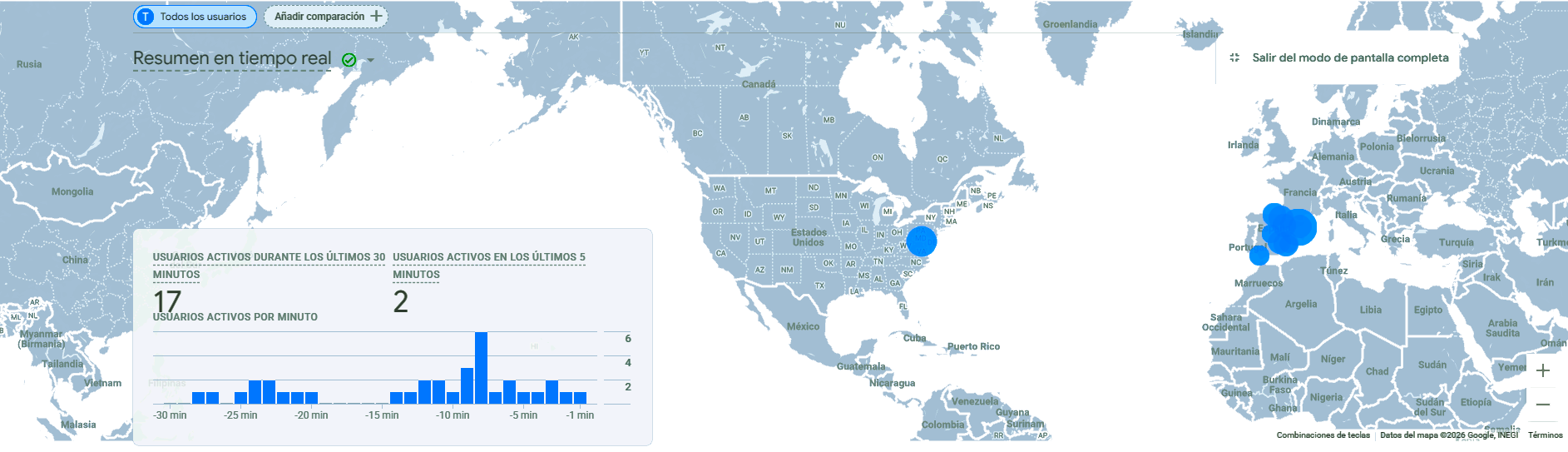 Casos de exito 1 Mapa de trafico en Google Anlaytics